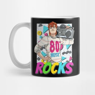 80's Music Rocks Eighties Lover Nostalgia Boombox Mug